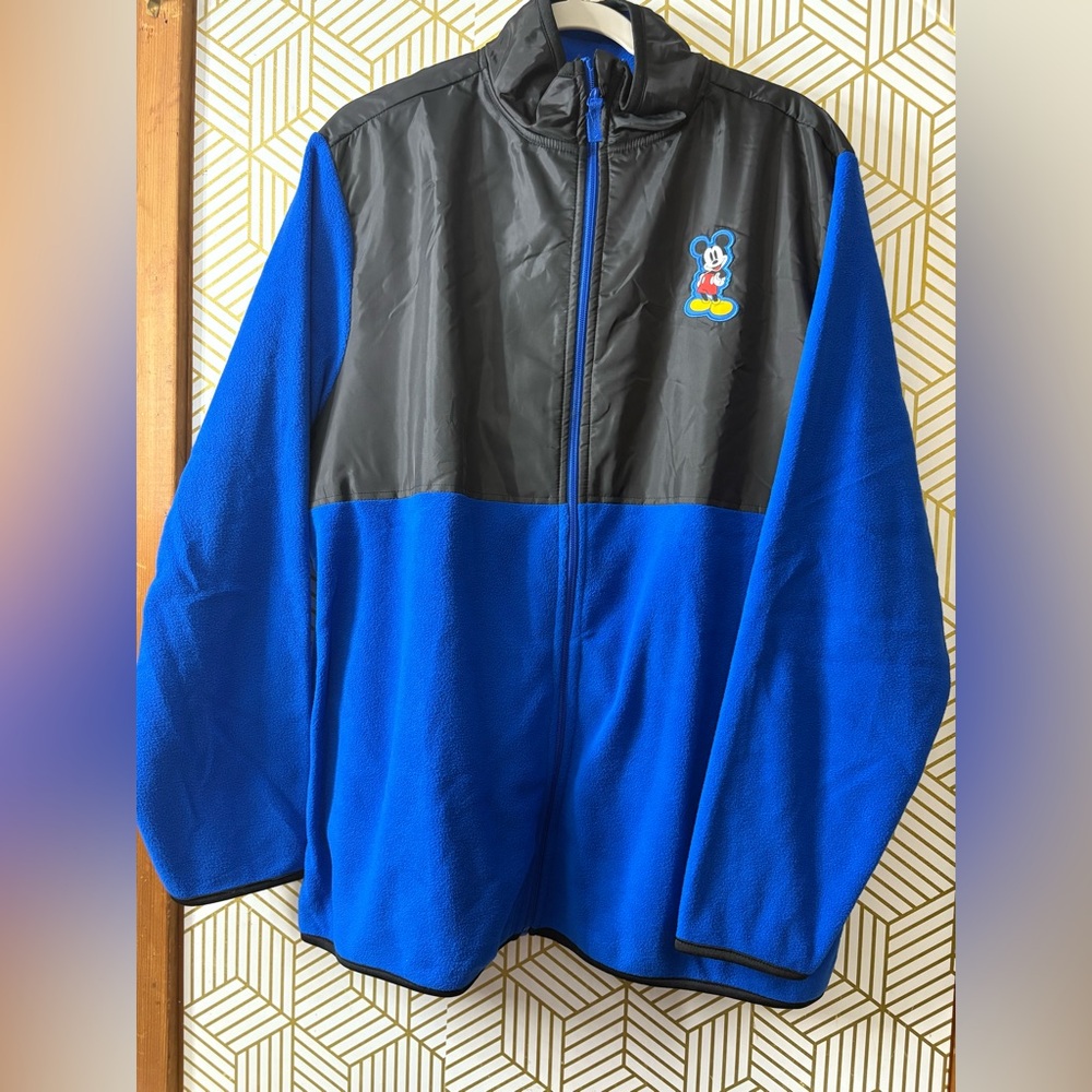 Disney Vibrant Blue Fleece Jacket Large